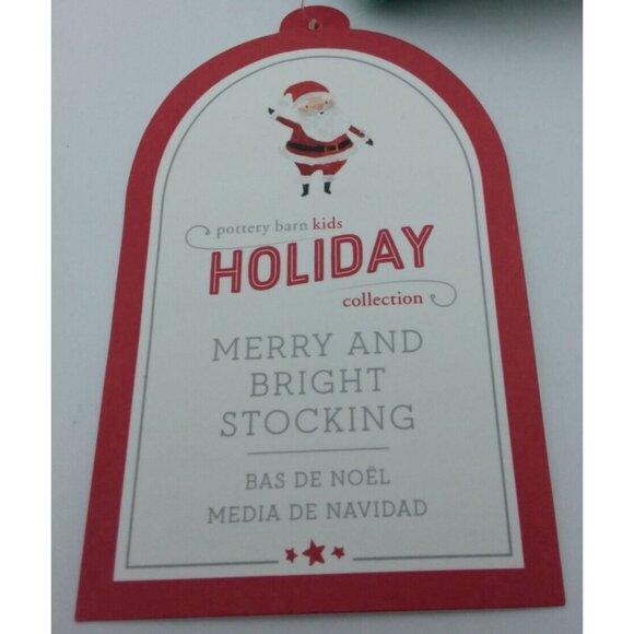 Pottery Barn Kids Ava Holiday Merry and Bright Snowman Knit Christmas Stocking - Picture 5 of 10